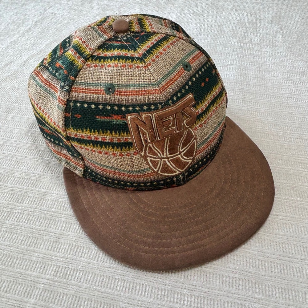 New Era 9FIFTY Brooklyn Nets Snapback Hat Woven Tapestry Southwest Pattern NBA